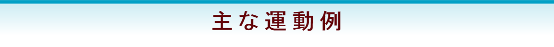 主な運動例